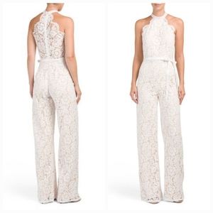 LOTUS THREADS | White Lace Halter Jumpsuit